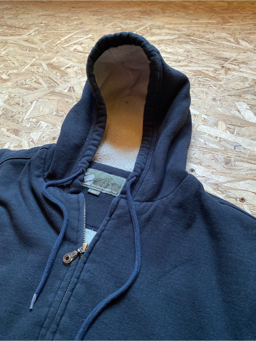 Men's BC Clothing Sherpa-Lined Black Zip-Up Hoodie